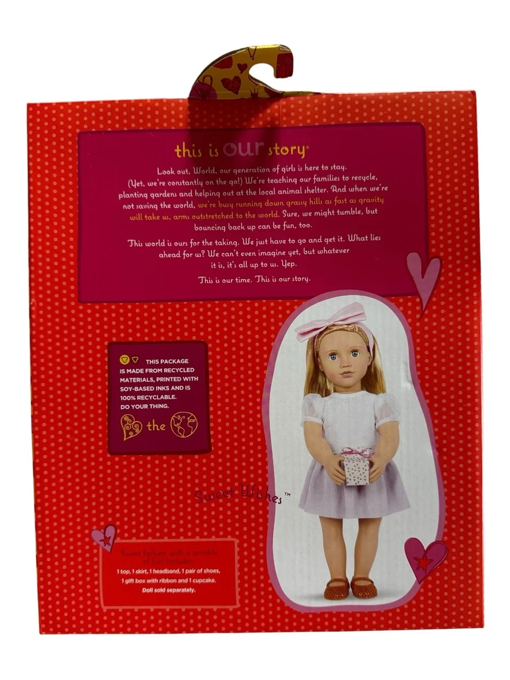 Our Generation Sweet Wishes Birthday Party Deluxe 18-Inch Doll Outfit Set NIB